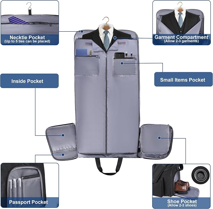 Convertible Duffle Bags for Travel Carry On Suit Duffle Bags - Image 2