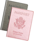 Rose Gold & Gray Passport Holder by WelcometoHerain