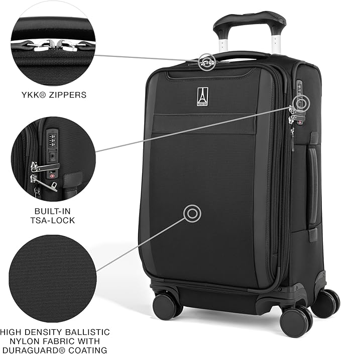 Travelpro VersaPack+ Lightweight Softside Expandable Carry on Luggage, 8 - Image 3