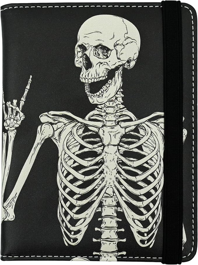 OK Skull Passport Holder for Women and Men PU Leather Passport Cover for Travel by bassyilCustomizedforlife