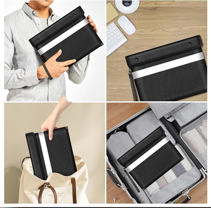 Fire Proof Bag for Documents 5200°F Heat Insulated, 13.9” X 10.6”Fireproof - Image 7