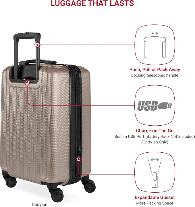 SwissGear 7272 Energie Expandable Hardside Luggage - Image 4