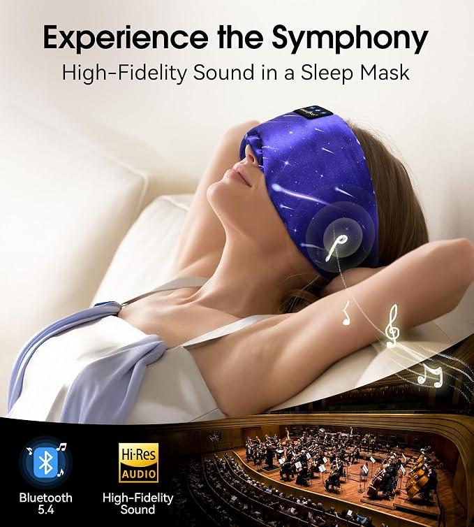 MUSICOZY Mulberry Silk Bluetooth Sleep Mask - Image 6