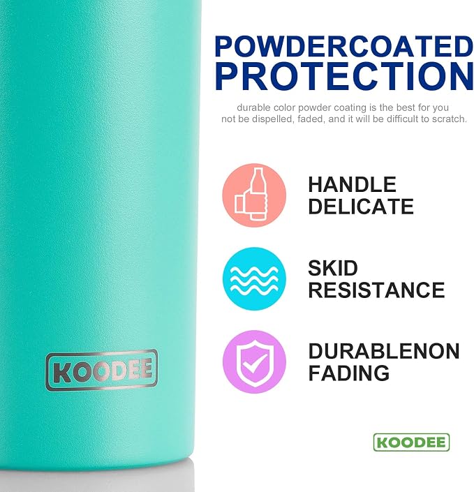 koodee 20 oz Stainless Steel Skinny Tumbler Double Wall Insulated Water Tumbler - Image 2
