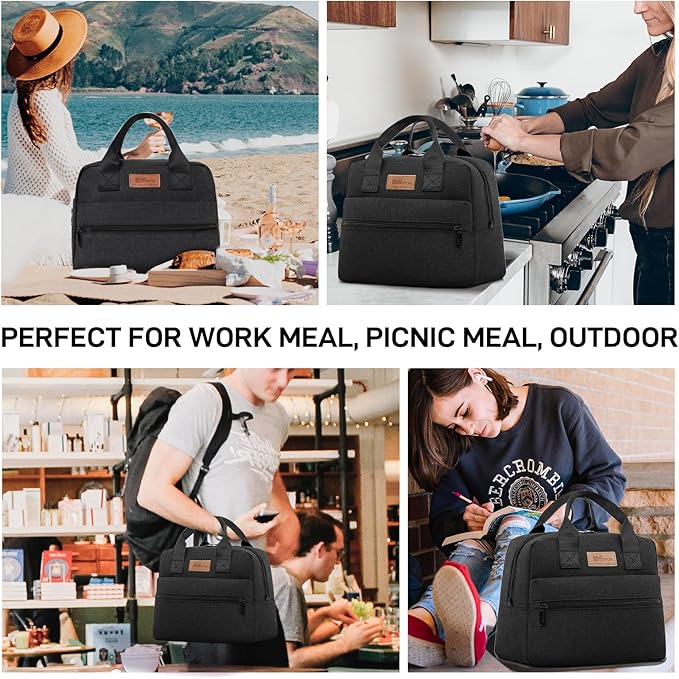 HOMESPON Insulated Lunch Bag for Women Men Lunch Box Cooler Lunch Tote for Work - Image 6