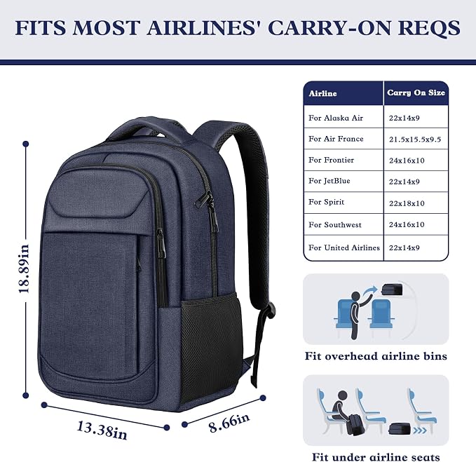 Extra Large Laptop Backpack, 17 Inch Travel Travel Backpack, Big Sturdy - Image 2