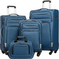 Coolife Luggage 4 Piece Set Suitcase Spinner TSA Lock Softshell lightweight by COOLIFE