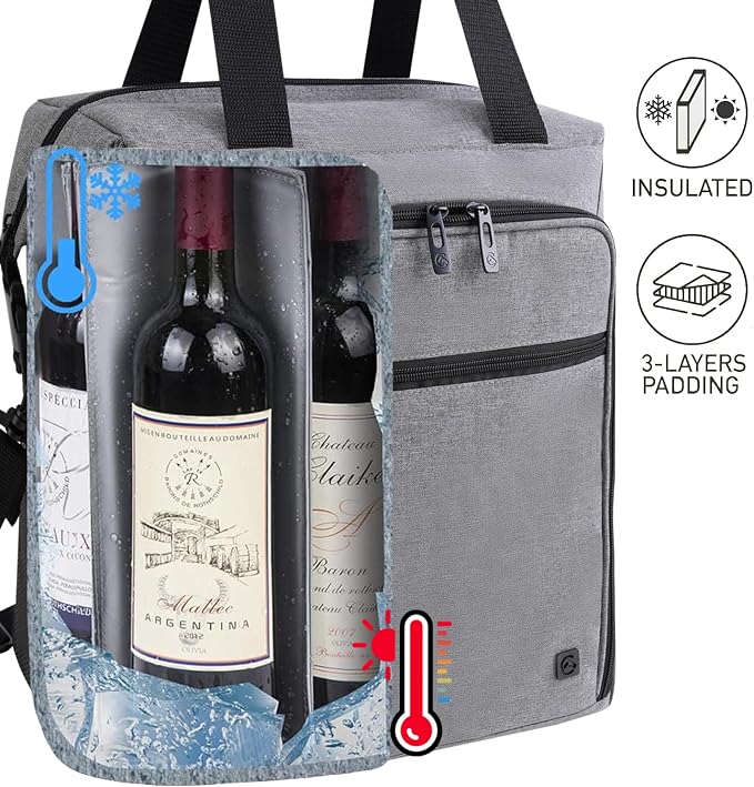 ALLCAMP 6 Bottle Wine Gift Bag - Image 4