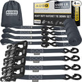 AUGO Heavy Duty Ratchet Straps & Soft Loops – Pack of 4 Extra Strong 1.5” by by AUGO