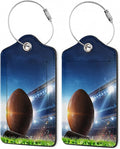 Set of 2 Luggage Tags, American Football Leather Suitcases Tag Identifiers by Unknown