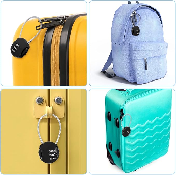 Therwen 36 Pcs Combination Lock 3 Digit Gym Waterproof Padlock Resettable Bag - Image 7