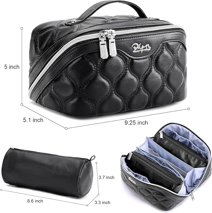 Travel Makeup Bags for Women Cosmetic Bag: Puffy Make up Bags Set of 3 - Image 7