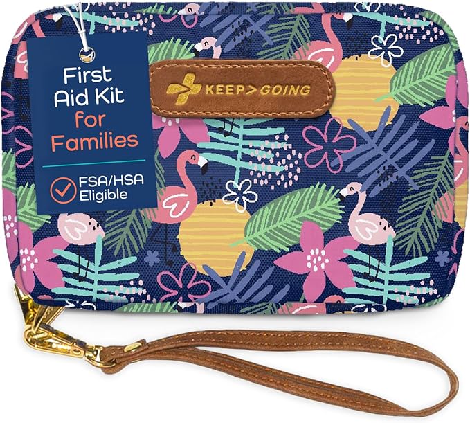 KeepGoing Travel First Aid Kit for Kids – 130 Pc. for Car, Diaper Bag & Backpack by KEEP%3EGOING
