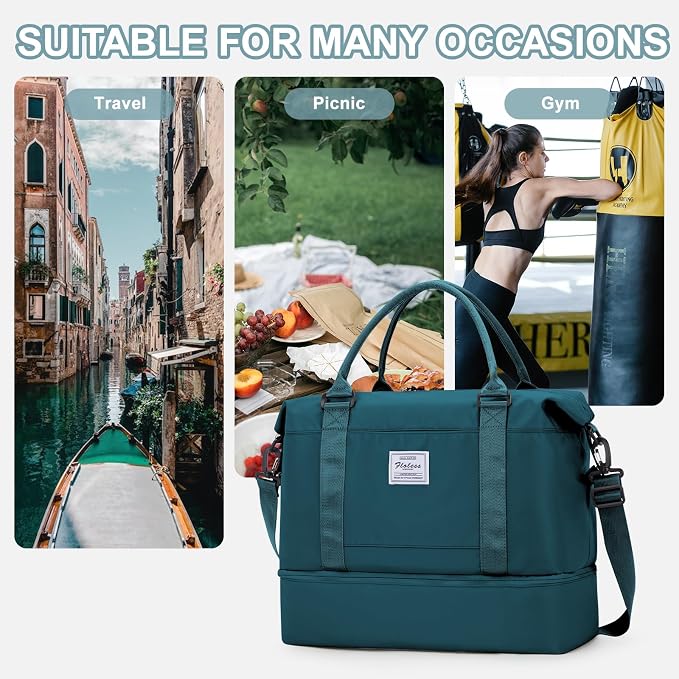 Travel Duffel Bag, Sports Tote Gym Bag, Shoulder Weekender Overnight Bag - Image 7