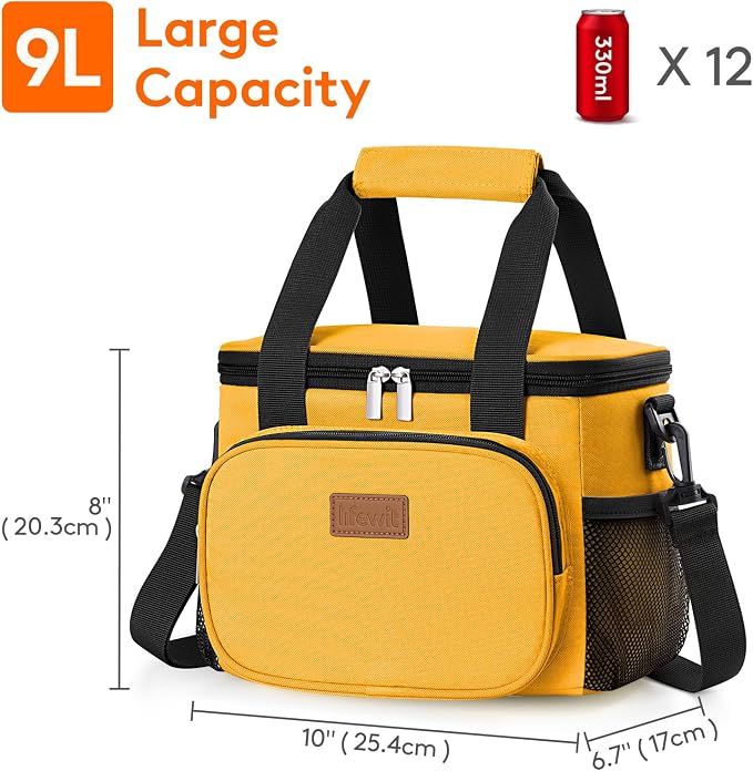 Lifewit Medium Lunch Bag Insulated Lunch Box Soft Cooler Cooling Tote - Image 3