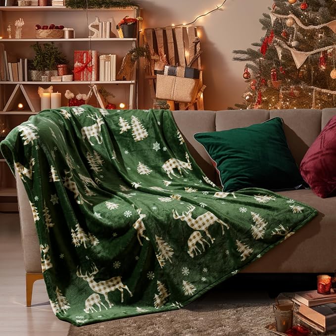 PHF Printed Fleece Throw Blanket, No Shed No Pilling Ultra Soft Plush Cozy Xmas - Image 5