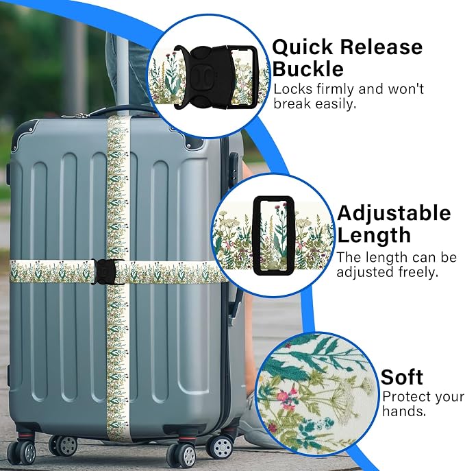 Luggage Straps for Suitcases, Travel Adjustable Belt - Image 2