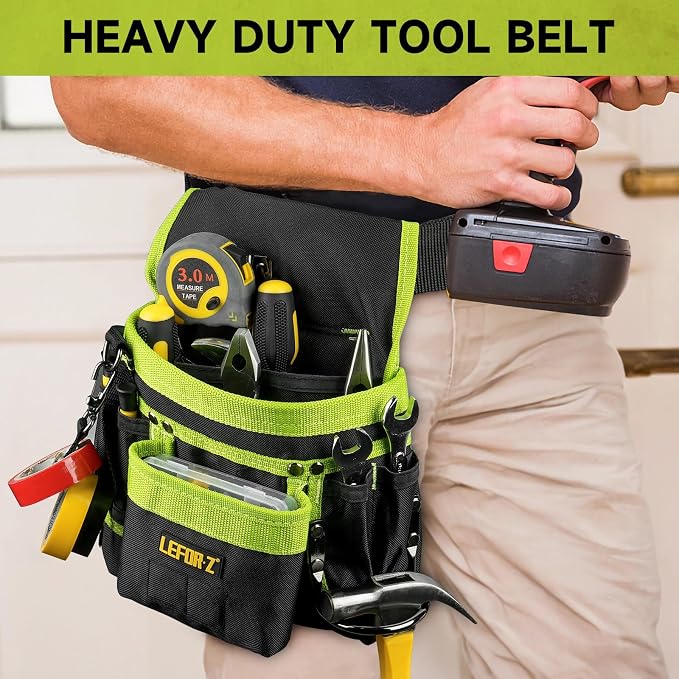 Tool Belt, Magnetic Tool Pouch, 14-Pockets Tool Belts - Image 8