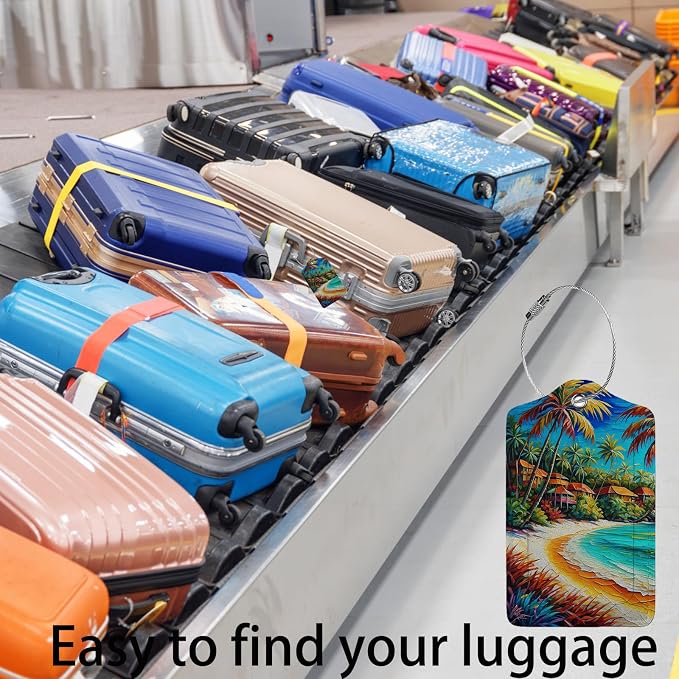 Seaside Town 2-Pcs Premium Leather Tags - Image 5