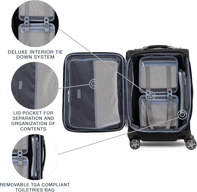 Travelpro Platinum Elite Softside Expandable Carry on Luggage, 8 Wheel Spinner - Image 5