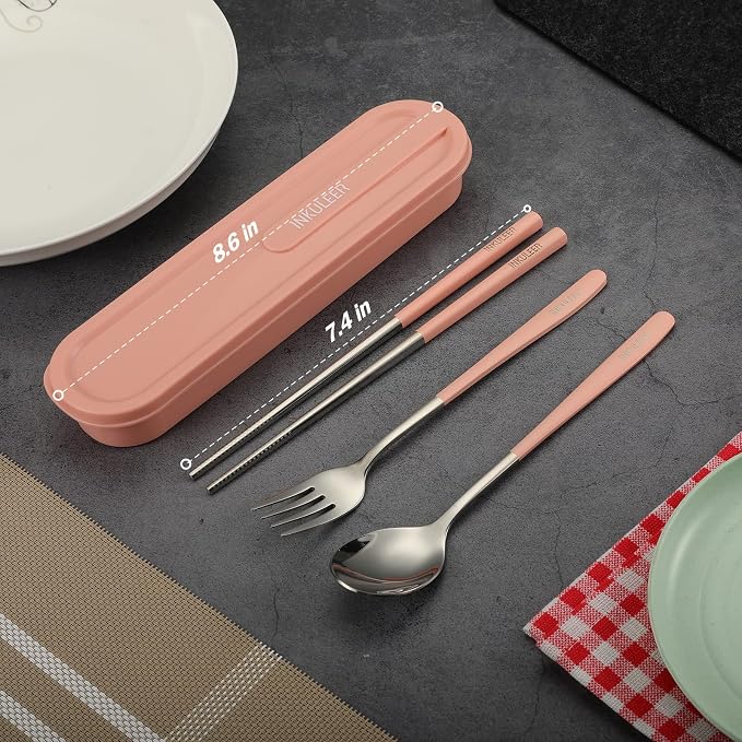 Travel cutlery set, 18/8 stainless steel cutlery, Reusable utensils set - Image 7