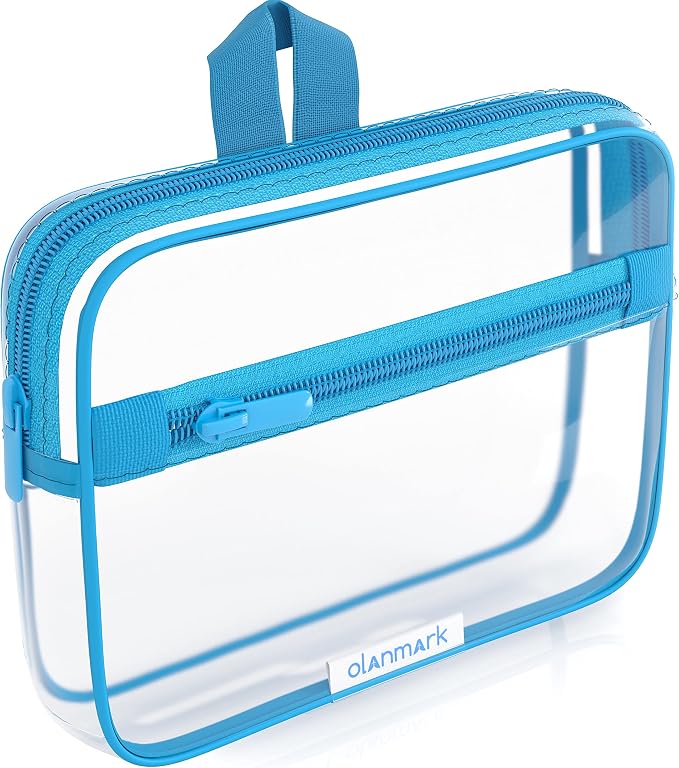 TSA Approved Toiletry Bag 3-1-1 Clear Travel Cosmetic Bag by Olanmark