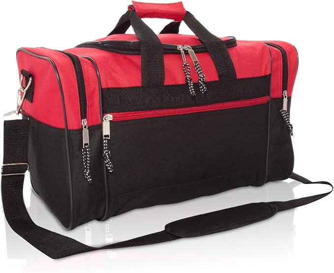 DALIX 17" Blank Duffle Bag Duffel Bag Travel Size Sports Durable Gym Bag by Dalix