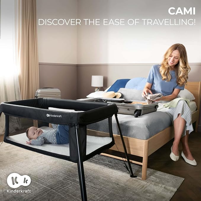 Kinderkraft CAMI 3-in-1 Baby Bed, Travel Bed - Image 2