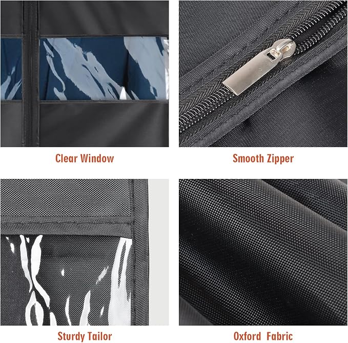 Univivi Garment Bag Suit Bag for Storage and Travel 43 inch, Washable Suit - Image 3