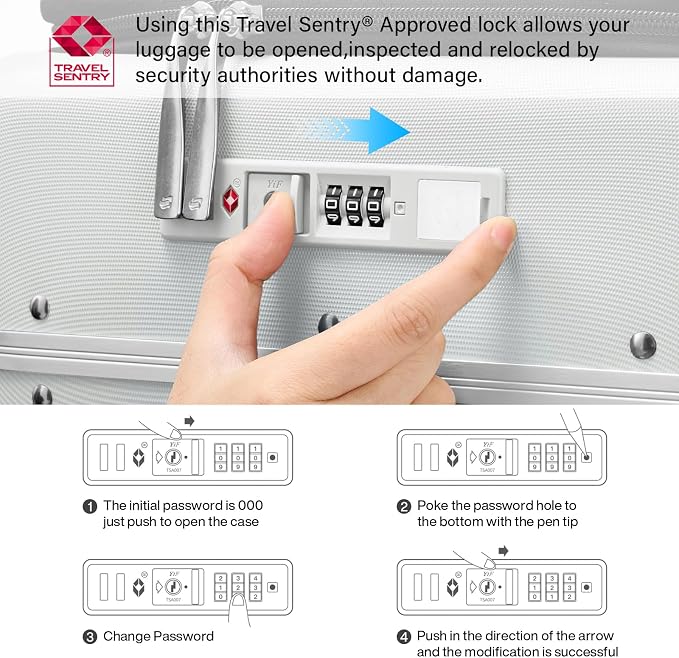 Hanke 20 Inch Carry On Luggage - Image 8