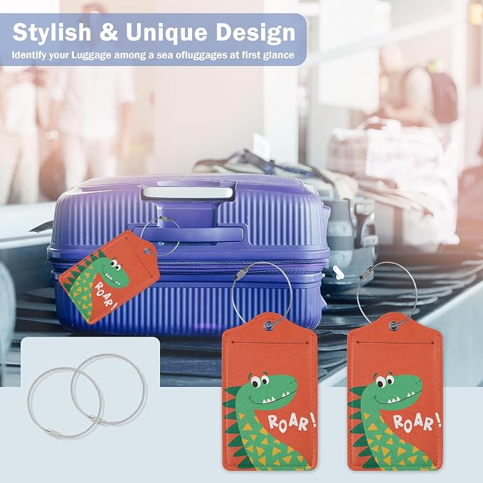 2 Pack Luggage Tags, Leather Suitcase Tags - Image 7