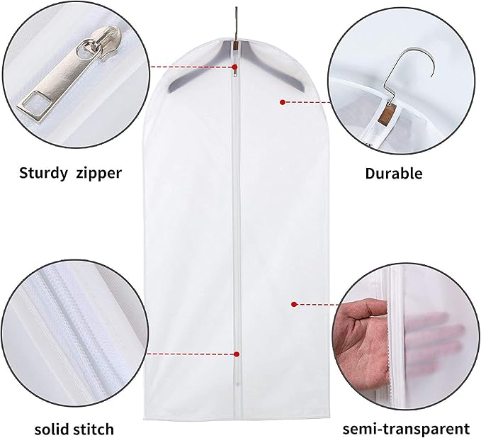 Garment Bags for Hanging Clothes, 6 Pack - Image 3