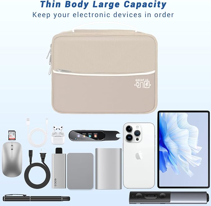 Electronics Organizer, Travel Cord Organizer Pouch, Portable Cable Organizer - Image 2