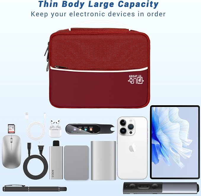 Electronics Organizer, Travel Cord Organizer Pouch, Portable Cable Organizer - Image 2
