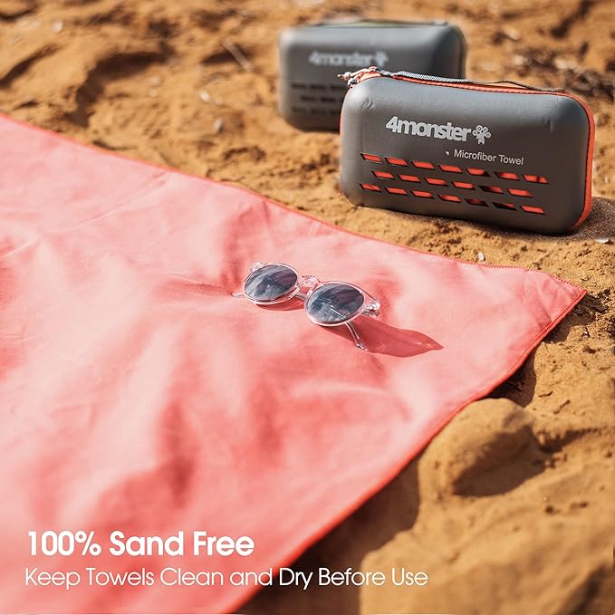 4Monster Camping Towels Super Absorbent, Fast Drying Microfiber Travel Towel - Image 7