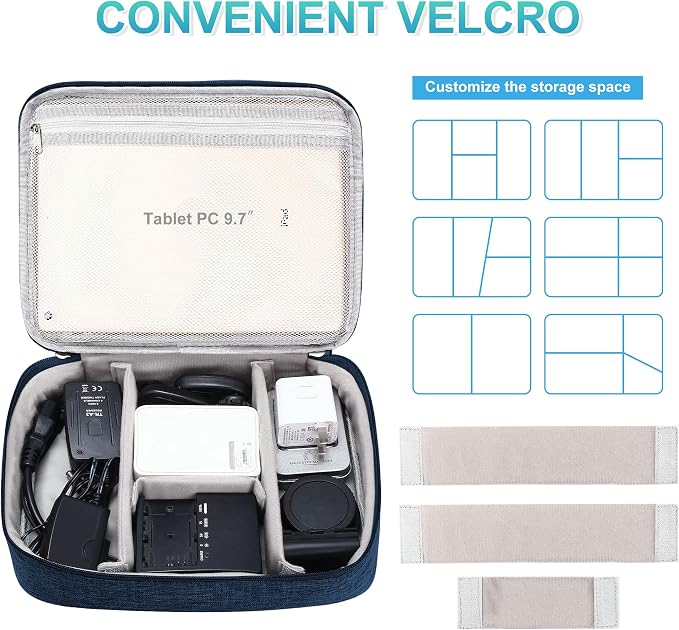 CILLA Electronics Organizer Travel, Travel Cord Organizer Case, Compact - Image 3
