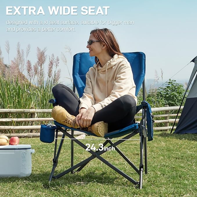 EVER ADVANCED Oversized Folding Camping Chair - Image 5