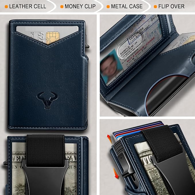 BULLIANT Men Wallet Gift Boxed, Slim Front Pocket Wallet Money Clip Card Holder - Image 4
