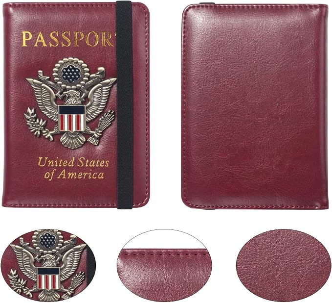 Passport Holder for Travel Passport Cover for Men Passport Wallet Case - Image 5