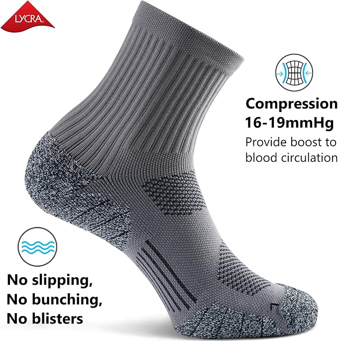 CWVLC Cushioned Compression Sport Quarter Socks - Image 3