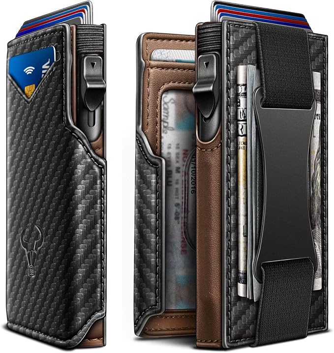 BULLIANT Men Wallet Gift Boxed, Slim Front Pocket Wallet Money Clip Card Holder by BULLIANT