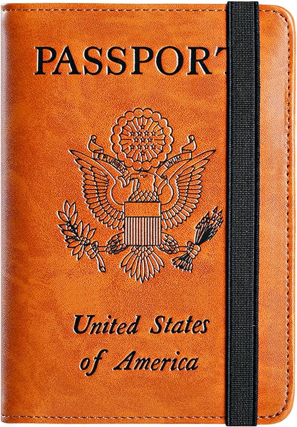 Passport Holder Cover Wallet Travel Essentials RFID Blocking Leather Card Case by PASCACOO