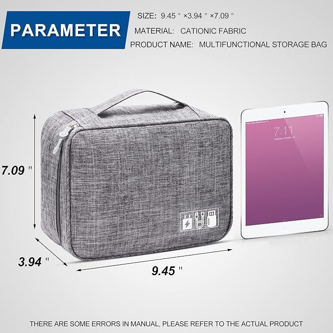 Electronics Organizer Travel Universal Cable Organizer Bag Waterproof - Image 6