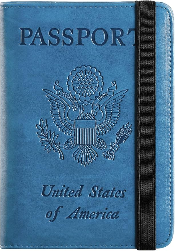 Passport Holder Cover Wallet Travel Essentials RFID Blocking Leather Card Case by PASCACOO