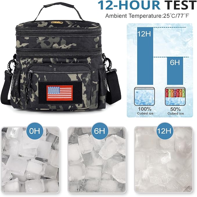 ATRIPACK Lunch Bag for Men, Double Deck Tactical Lunch Box Work - Image 3
