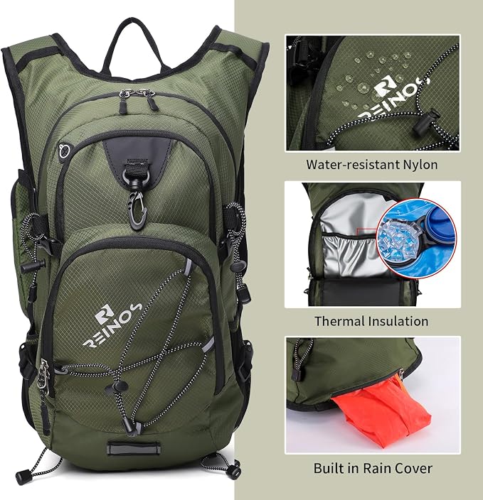Hydration Backpack Pack with 2L Water Bladder 18L Hiking Backpack Women Men - Image 3