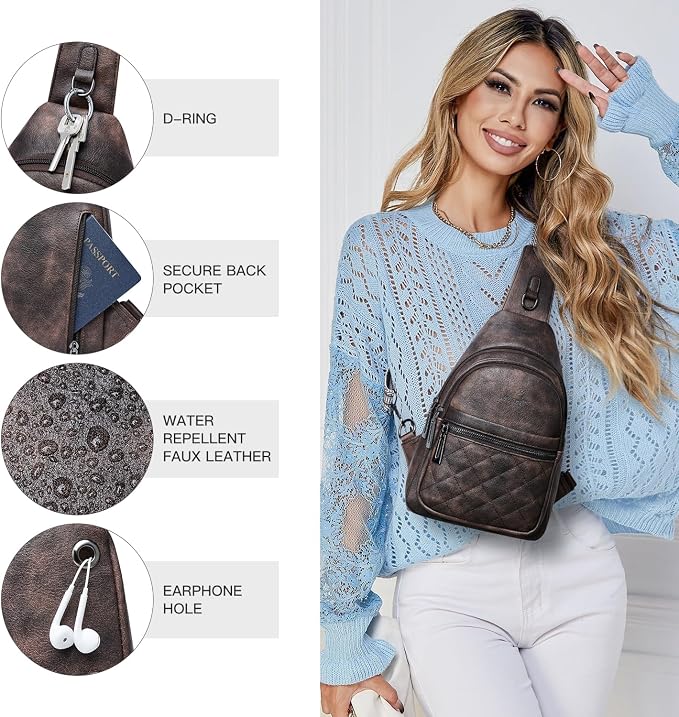Sling Bag For Women Fanny Pack Crossbody Travel Shoulder Belt Bags Tote - Image 5