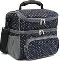 FlowFly Double Layer Cooler Insulated Lunch Bag Adult Lunch Box Large Tote Bag by FlowFly