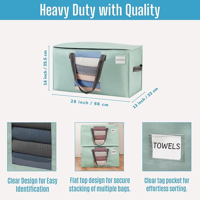 VENO 10 Pack Moving Bags, Comforter and Blanket Storage Bags - Image 3