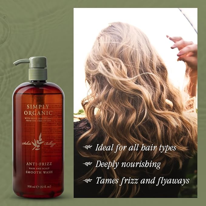 SIMPLY ORGANIC Frizz Control Hair Shampoo Scalp Wash Made in Italy, All Natural - Image 4